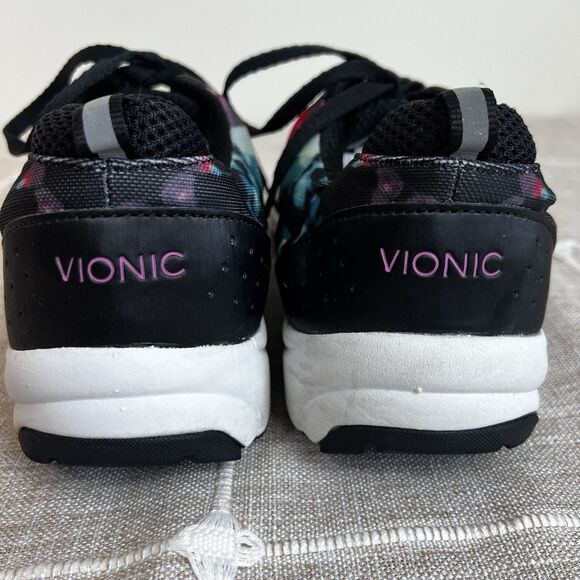 Vionic Tourney Shoes Sneakers Women’s 9.5 Black Pink Purple - Picture 7 of 10